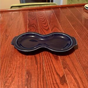 Fiestaware Cobalt Blue Figure 8 Tray for Cream and Sugar